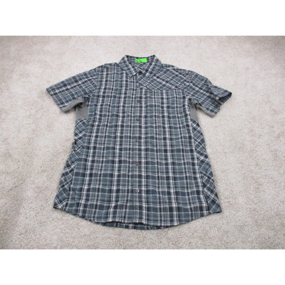 Club Ride Shirt Men Extra Small XS Blue Short Sleeve Snap Up Performance Cycling